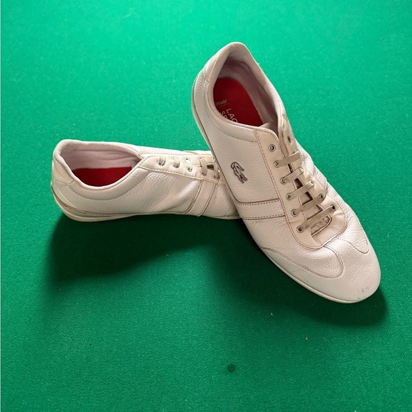 B1 / Lacoste White Sneakers for Women with Elastic Lases - Picture 2 of 10